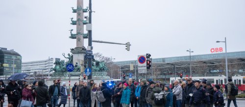 Protestaktion Praterstern