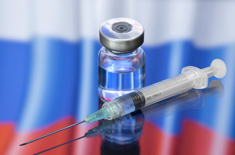 Vaccine mit Russlandflagge
